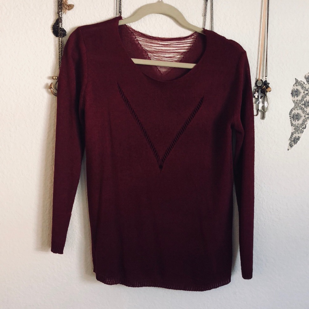 Maroon Knit Sweater